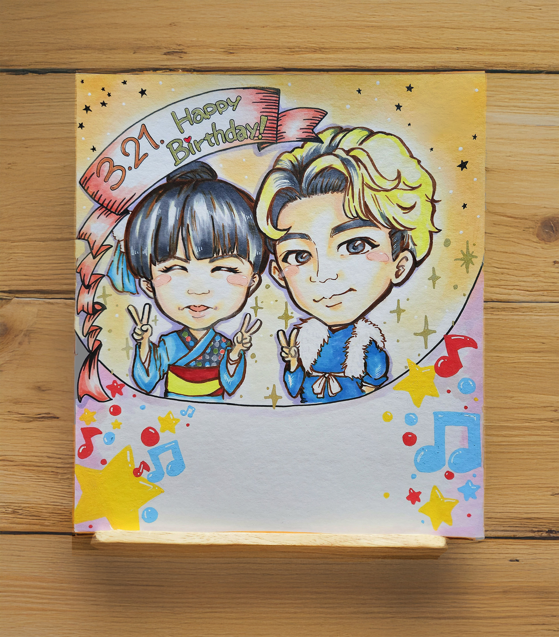 手書き似顔絵の制作レポ｜空気感まで描く似顔絵